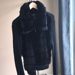 White House black market faux fur jacket.